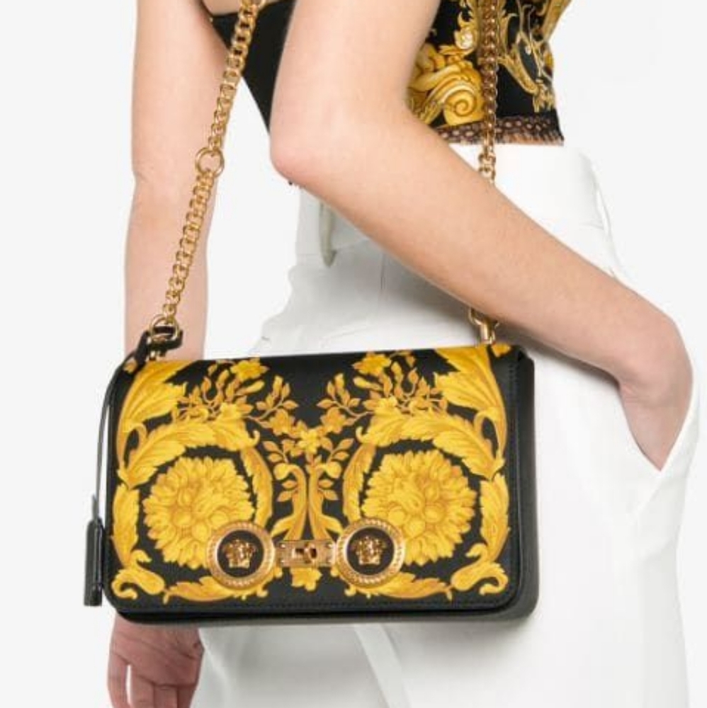 BNIB Versace Medium Barocco Icon Shoulder Bag from SS 2018 Tribute Collection